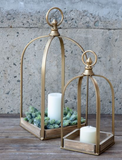 Tall Gold Metal Wood Displayers