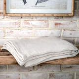 Feather Grey Cotton Throw
