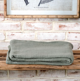 Burnt Olive Cotton Throw