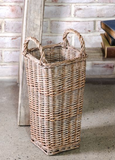 17" Tall Grey Willow Basket