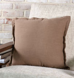 18" Coffee Linen Pillow