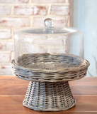 11" Glass Cake Dome + Willow Base