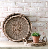 Round Willow Tray