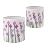 Painted Tin Flower Planters