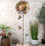 49" Oxidized Sunflower Stake