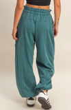 Ruffle Waist Burnout Jogger
