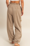 Ruffle Waist Burnout Jogger