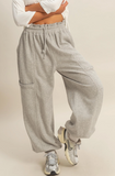 Ruffle Waist Burnout Jogger