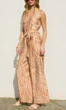 Wild Tides Sash Jumpsuit