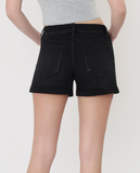 Vervet High Rise Soft Black Shorts