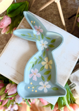 Painted Wood Bunny Tray
