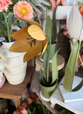 21" Metal Potted Tulip - Yellow