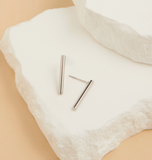 Waterproof 18mm Silver Bar Studs