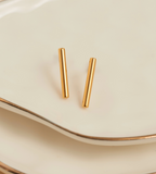 Waterproof 18mm Gold Bar Studs