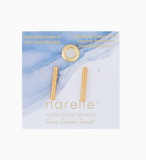 Waterproof 18mm Gold Bar Studs