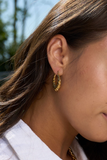 Waterproof Twisted Gold Chunky Hoop