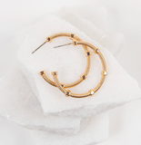 Gold Textured Hoop