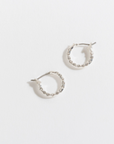 Ear Sense* Silver Stone Hoops