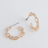 Ear Sense* Gold Chain Link Hoop