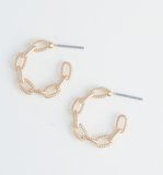 Ear Sense* Gold Chain Link Hoop