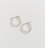 Ear Sense* Silver Click Double Hoop