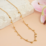 Waterproof 16" Gold Disc Chain Necklace