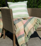 Romy 18" Indoor/outdoor Textured Stripe Pillow
