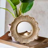 6.5" Deco Edge Gold Mirror