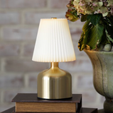 7.75" Rechargeable LED Lamp - Ivory/Gold