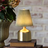 7.75" Rechargeable LED Lamp - Green/Gold