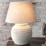 16.5" Thin Stripe Concrete Lamp