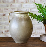 12" Rustic Green Handle Vase