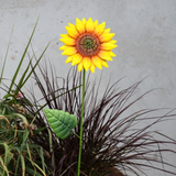26" Metal Sunflower Stake
