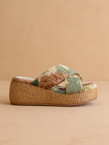 Oasis Society Floral Raffia Platform