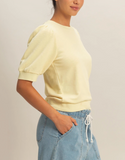 Bailey Puff Sleeve Washed Top