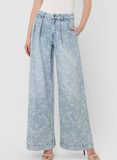 Flying Monkey High Rise Floral Wide Leg
