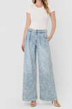Flying Monkey High Rise Floral Wide Leg