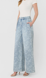 Flying Monkey High Rise Floral Wide Leg