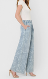 Flying Monkey High Rise Floral Wide Leg