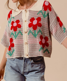 Summer Floral Button Cardigan