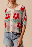 Summer Floral Button Cardigan