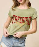 Free Bird 1977 Faux Crop Tee
