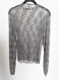 Mock Neck Lace Long Sleeve