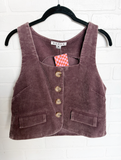 Corduroy Button Vest