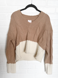 Cable Knit Crop Sweater