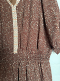 Embroidered Trim Fall Dress