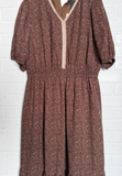 Embroidered Trim Fall Dress