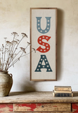 8" X 24" Vintage USA Stars