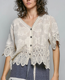 Mila Crochet Short Sleeve