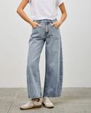 Saige High Rise Low Curve Barrel Jean